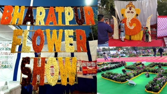 भरतपुर के शास्त्री पार्क में सजा फूलों का अनोखा संसार