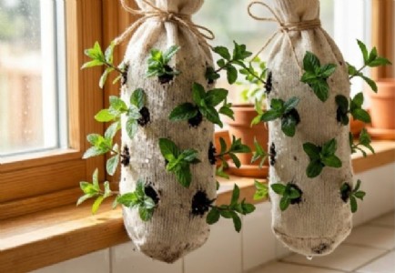 Mint Plant In Socks : बिना गमले के मोज़े में उगाइये ढेर सारा पुदीना! जानें कैसे